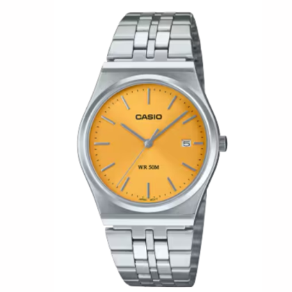 Casio Men Analog Watch MTP-B145D-9AVDF Silver Stainless Steel Strap